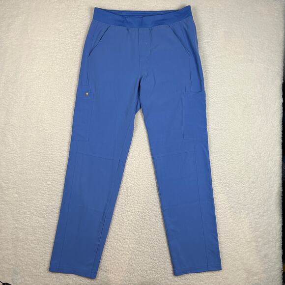 Figs Mens Size M Axim Cargo Scrub Pants Drawstring Medical Career Ceil Blue - Picture 1 of 10